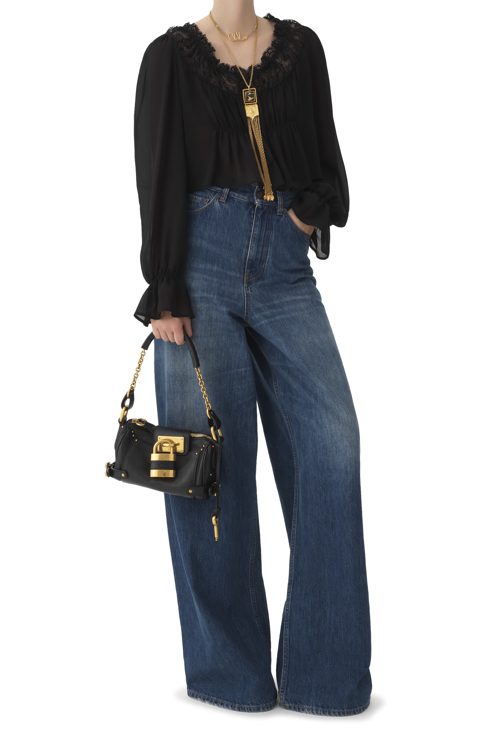 حقيبة بادينغتون صغيرة بحمالة سلسلة جلد