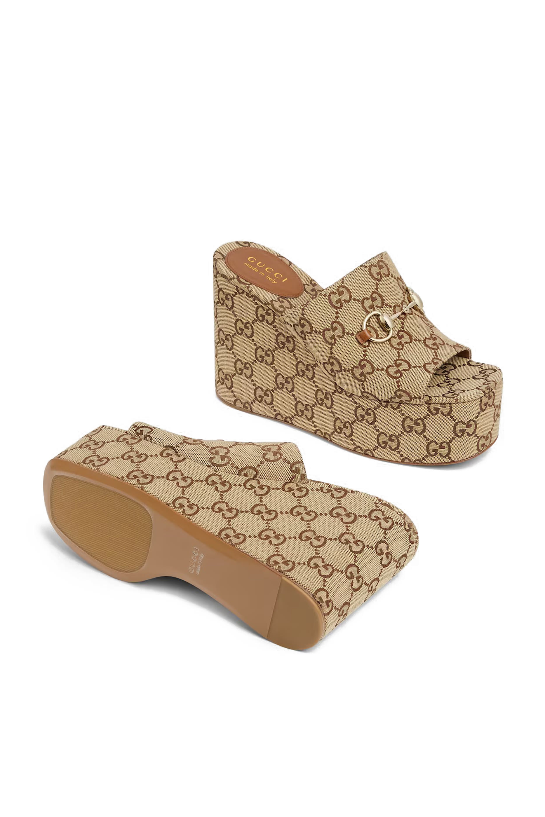 صندل بكعب ويدج 105 وحلية لجام الحصان